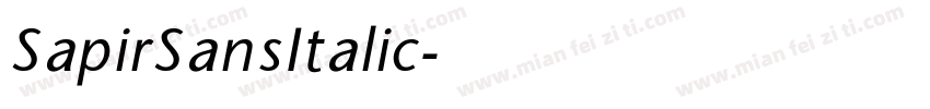 SapirSansItalic字体转换