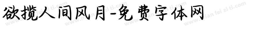 欲揽人间风月字体转换