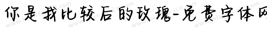 你是我比较后的玫瑰字体转换