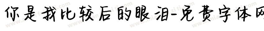 你是我比较后的眼泪字体转换