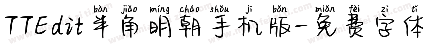 TTEdit半角明朝手机版字体转换