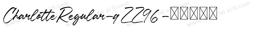 CharlotteRegular-qZZ96字体转换