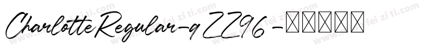 CharlotteRegular-qZZ96字体转换