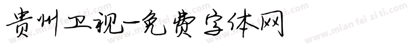 贵州卫视字体转换