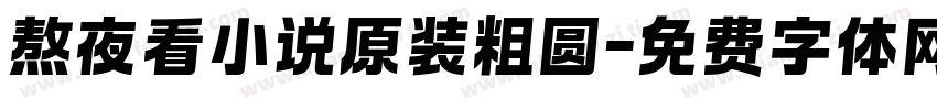 熬夜看小说原装粗圆字体转换