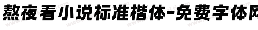 熬夜看小说标准楷体字体转换