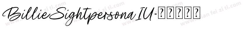 BillieSightpersonaIU字体转换