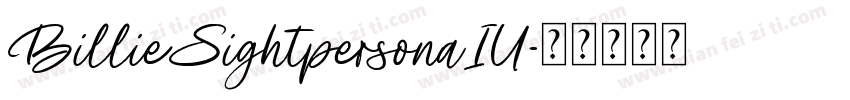 BillieSightpersonaIU字体转换