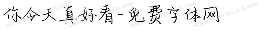你今天真好看字体转换