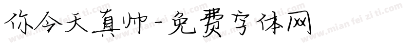 你今天真帅字体转换