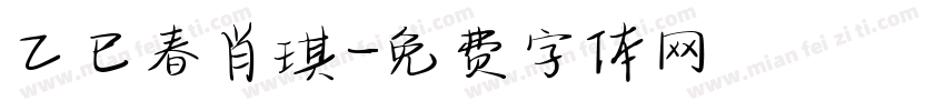 乙巳春肖琪字体转换