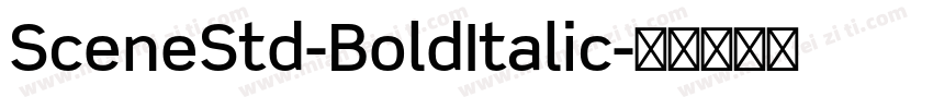 SceneStd-BoldItalic字体转换