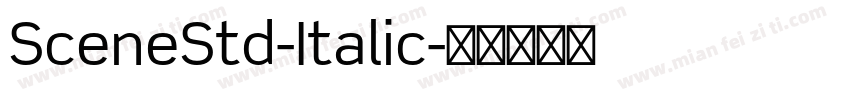 SceneStd-Italic字体转换