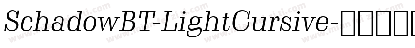 SchadowBT-LightCursive字体转换