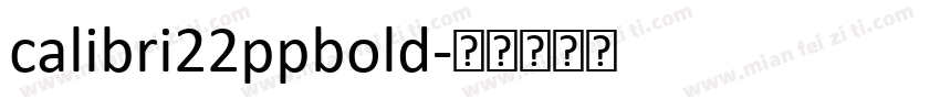 calibri22ppbold字体转换