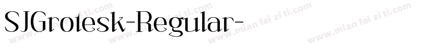 SJGrotesk-Regular字体转换