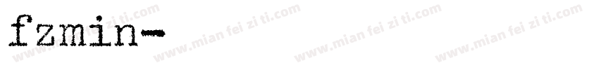 fzmin字体转换