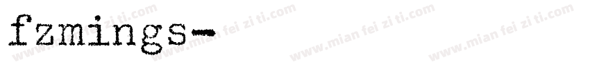 fzmings字体转换