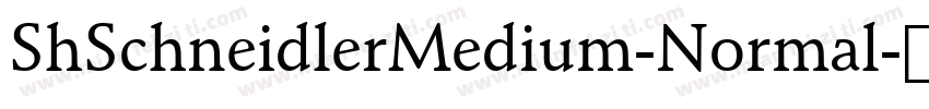 ShSchneidlerMedium-Normal字体转换