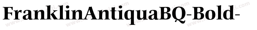 FranklinAntiquaBQ-Bold字体转换