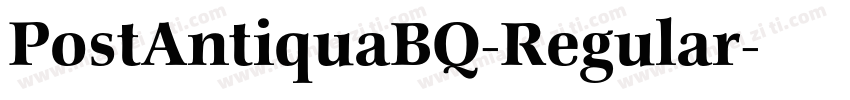 PostAntiquaBQ-Regular字体转换