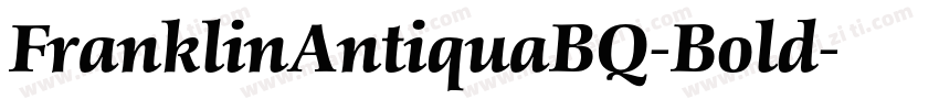 FranklinAntiquaBQ-Bold字体转换