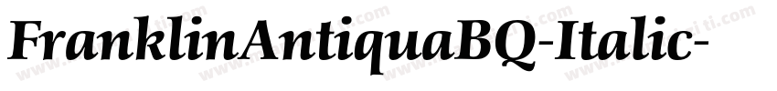 FranklinAntiquaBQ-Italic字体转换