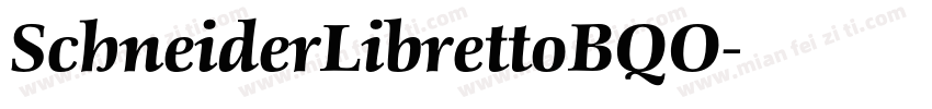 SchneiderLibrettoBQO字体转换