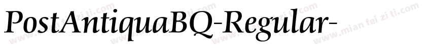 PostAntiquaBQ-Regular字体转换