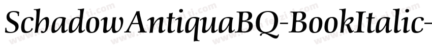 SchadowAntiquaBQ-BookItalic字体转换