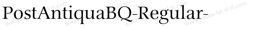 PostAntiquaBQ-Regular字体转换