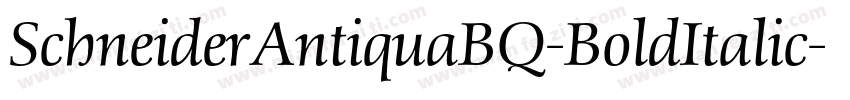 SchneiderAntiquaBQ-BoldItalic字体转换