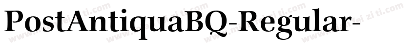 PostAntiquaBQ-Regular字体转换