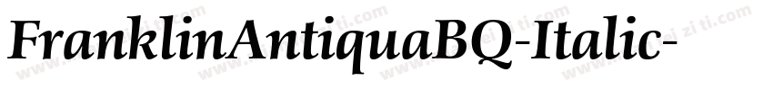 FranklinAntiquaBQ-Italic字体转换