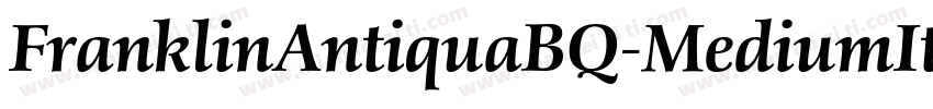 FranklinAntiquaBQ-MediumItalic字体转换