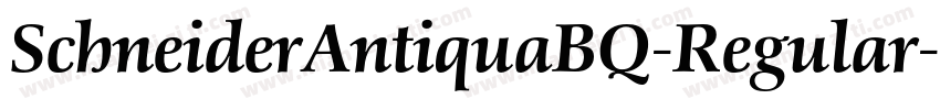 SchneiderAntiquaBQ-Regular字体转换