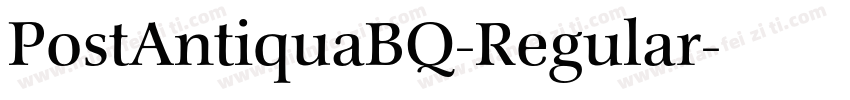PostAntiquaBQ-Regular字体转换