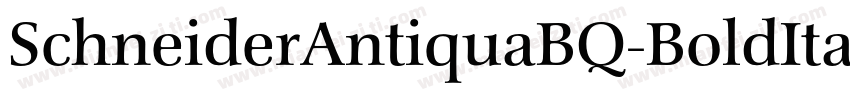 SchneiderAntiquaBQ-BoldItalic字体转换