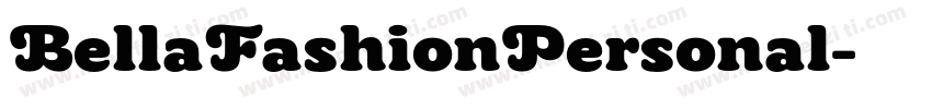 BellaFashionPersonal字体转换