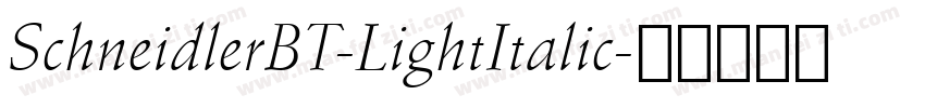 SchneidlerBT-LightItalic字体转换