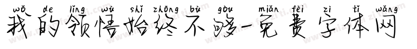 我的领悟始终不够字体转换