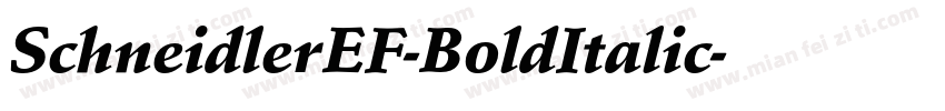 SchneidlerEF-BoldItalic字体转换