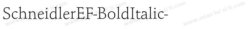 SchneidlerEF-BoldItalic字体转换