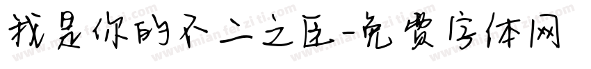 我是你的不二之臣字体转换