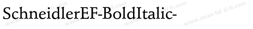 SchneidlerEF-BoldItalic字体转换