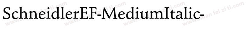 SchneidlerEF-MediumItalic字体转换