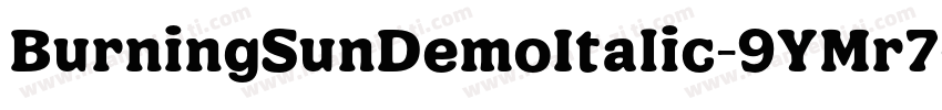 BurningSunDemoItalic-9YMr7字体转换