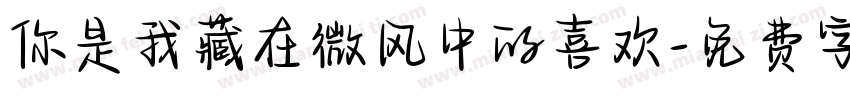 你是我藏在微风中的喜欢字体转换