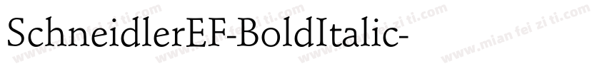 SchneidlerEF-BoldItalic字体转换