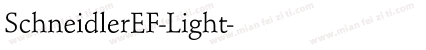SchneidlerEF-Light字体转换